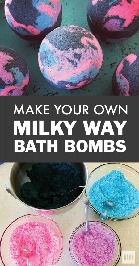 Milky way bath bombs