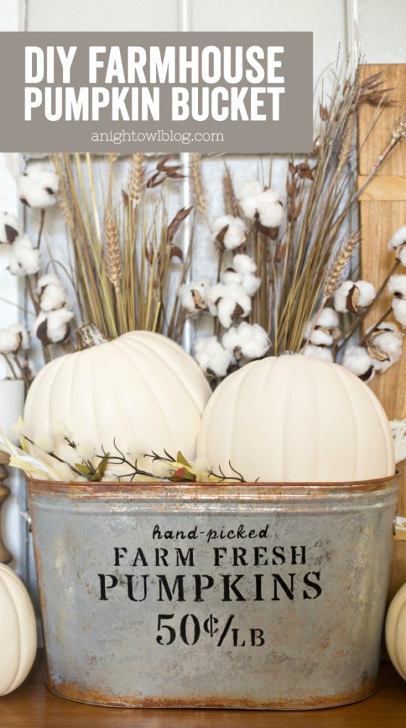 DIY Farmhouse Pumpkin Bucket