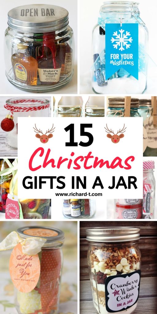 Christmas gifts in a jar