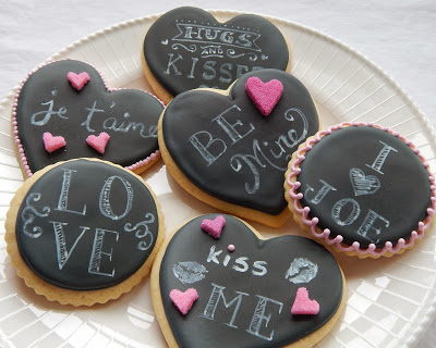 Valentine Chalkboard Cookies