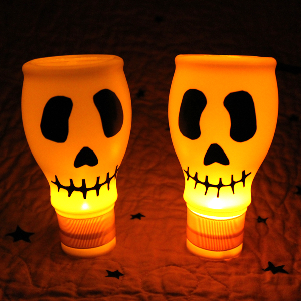 DIY halloween luminaries